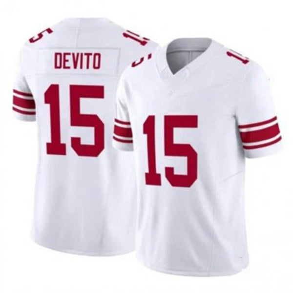 NY.Giants #15 Tommy DeVito White Classic Retired Player Game Jersey Stitched American Football Jerseys - Main View