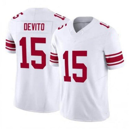 NY.Giants #15 Tommy DeVito White Classic Retired Player Game Jersey Stitched American Football Jerseys - Main View
