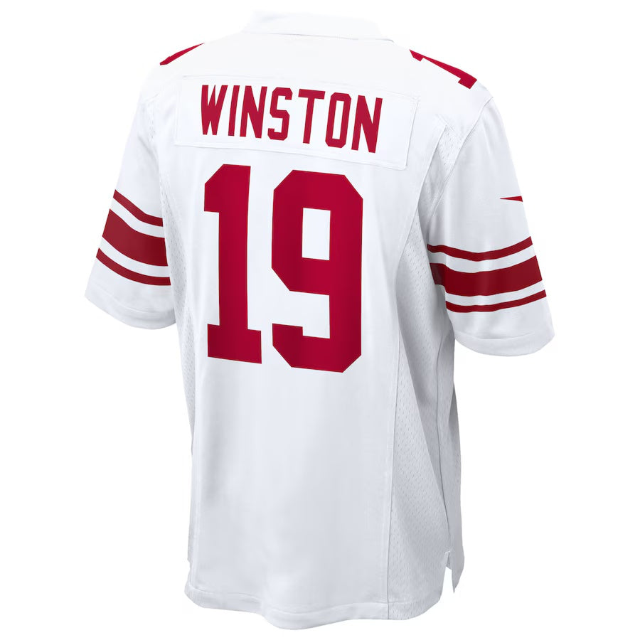 NY.Giants #19 Jameis Winston White Game Stitched American Football Jerseys - Main View