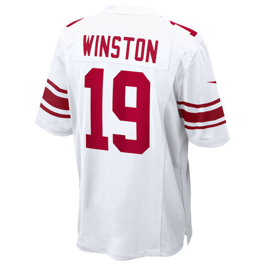 NY.Giants #19 Jameis Winston White Game Stitched American Football Jerseys - Main View