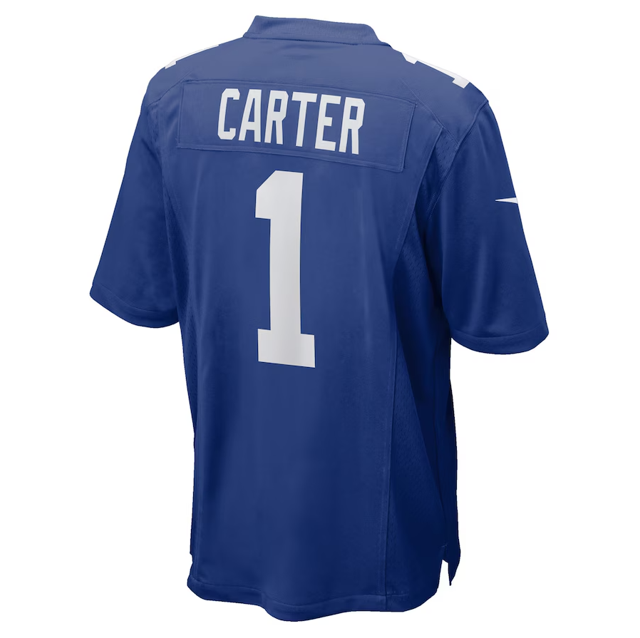 NY.Giants #1 Abdul Carter Royal 2025 Draft First Round Pick Game Stitched American Football Jerseys - Main View