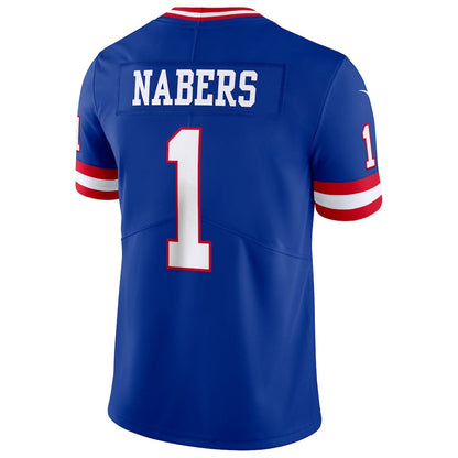 NY.Giants #1 Malik Nabers Royal Alternate 2 Legacy Vapor Untouchable Limited Stitched American Football Jerseys - Main View