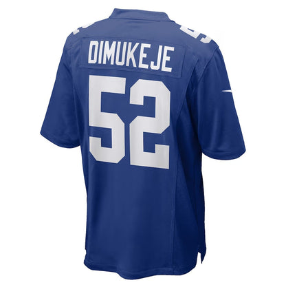 NY.Giants #52 Victor Dimukeje Royal Team Game Stitched American Football Jerseys - Main View