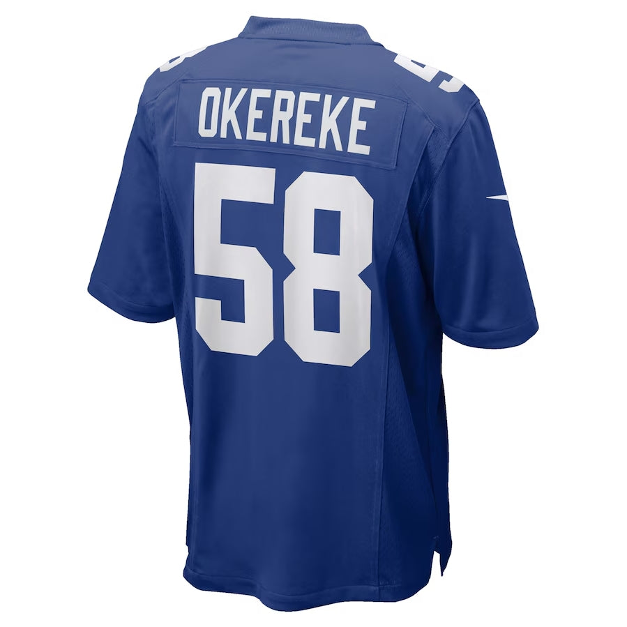 NY.Giants #58 Bobby Okereke Royal Game Player Stitched American Football Jerseys - Main View