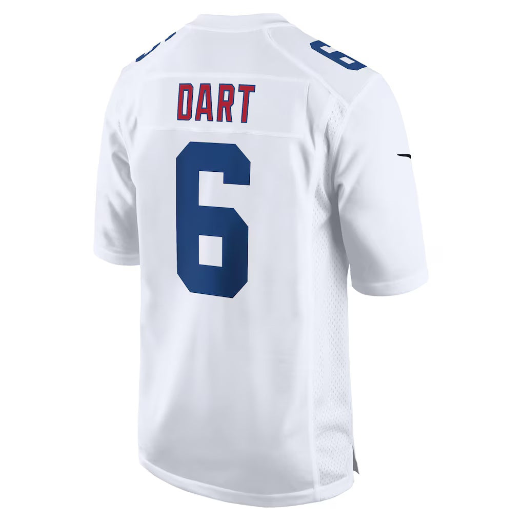 NY.Giants #6 Jaxson Dart Tundra White Fashion Game Stitched American Football Jerseys - Main View