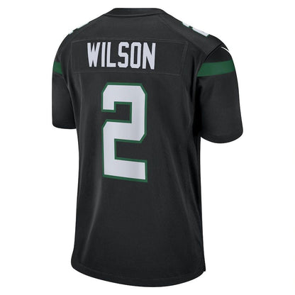 NY.Jets #2 Zach Wilson Black Alternate Game Jersey Stitched American Football Jerseys - Main View
