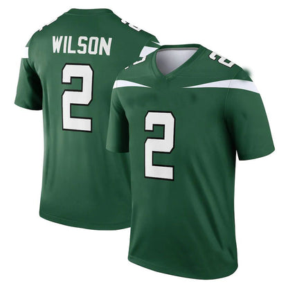 NY.Jets #2 Zach Wilson Gotham Green Legend Jersey Stitched American Football Jerseys - Main View