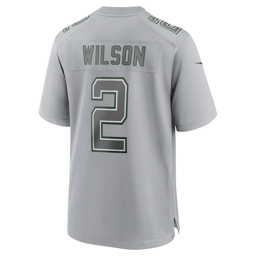 NY.Jets #2 Zach Wilson  Gray Atmosphere Fashion Game Jersey Stitched American Football Jerseys - Main View