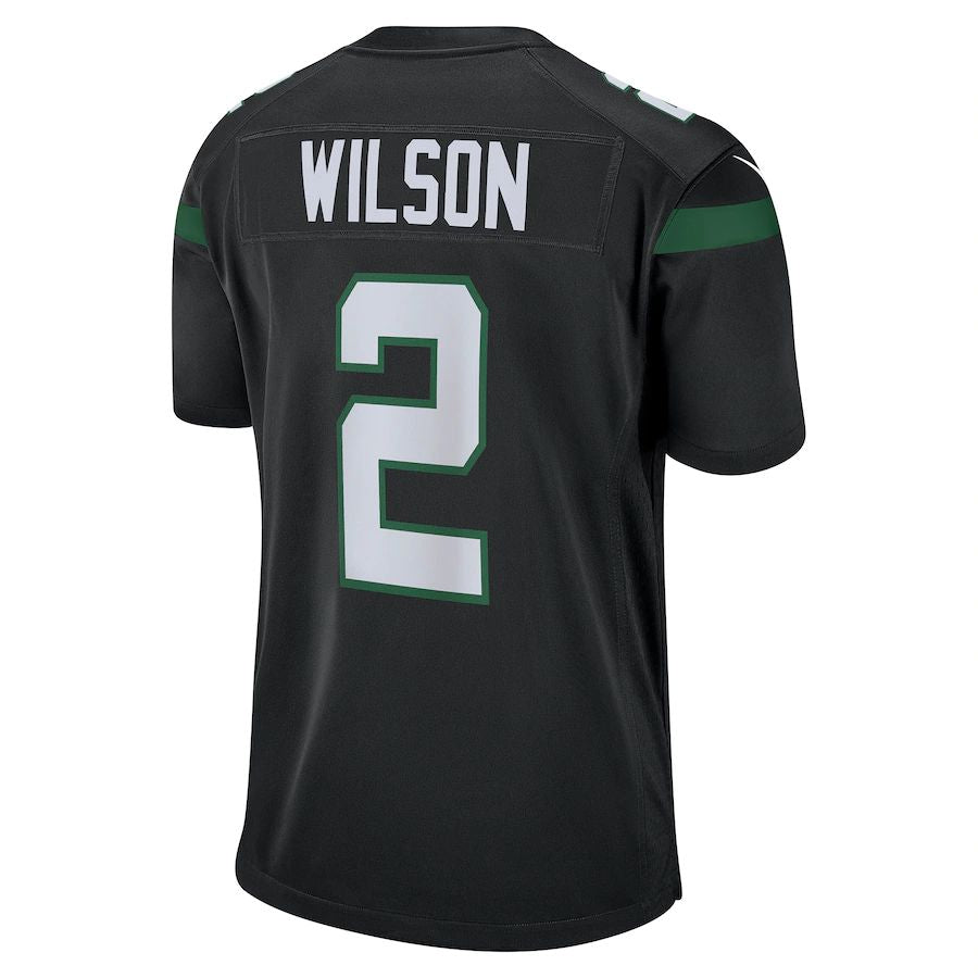NY.Jets #2 Zach Wilson Stealth Black Game Jersey Stitched American Football Jerseys - Main View