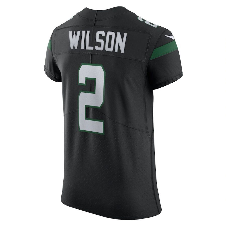 NY.Jets #2 Zach Wilson Stealth Black Vapor Elite Jersey Stitched American Football Jerseys - Main View