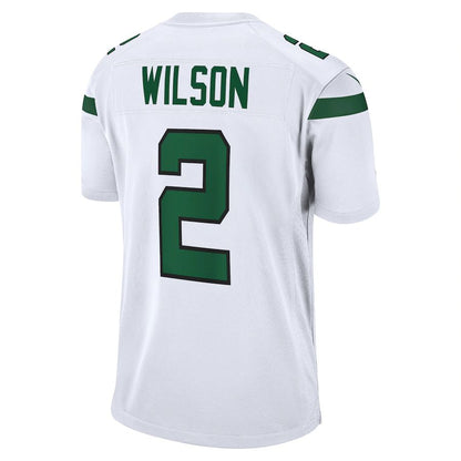 NY.Jets #2 Zach Wilson White Game Jersey Stitched American Football Jerseys - Main View