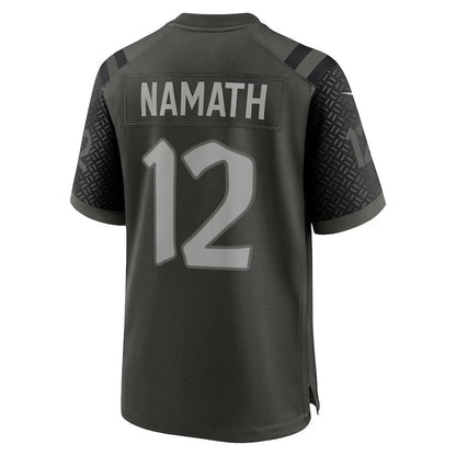 NY.Jets #12 Joe Namath 2025 Rivalries Collection Retired Player Game Jersey - Gotham Green Stitched American Football Jerseys - Main View
