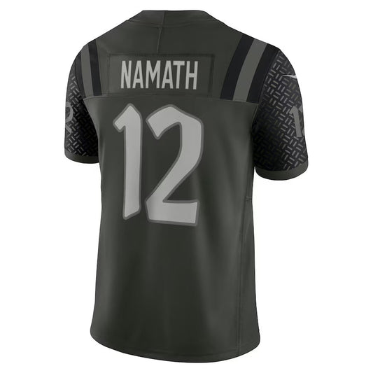 NY.Jets #12 Joe Namath 2025 Rivalries Collection Retired Player Limited Jersey - Gotham Green Stitched American Football Jerseys - Main View