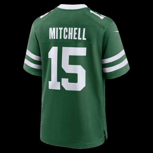 NY.Jets #15 Adonai Mitchell Legacy Green Team Game Stitched American Football Jerseys - Main View