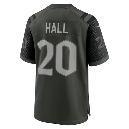 NY.Jets #20 Breece Hall 2025 Rivalries Collection Game Jersey - Gotham Green Stitched American Football Jerseys - Main View