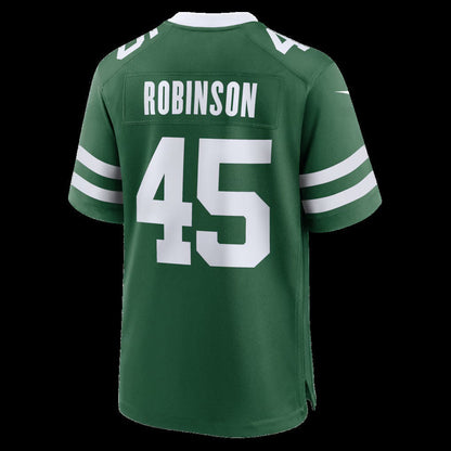 NY.Jets #45 Mark Robinson Legacy Green Team Game Stitched American Football Jerseys - Main View