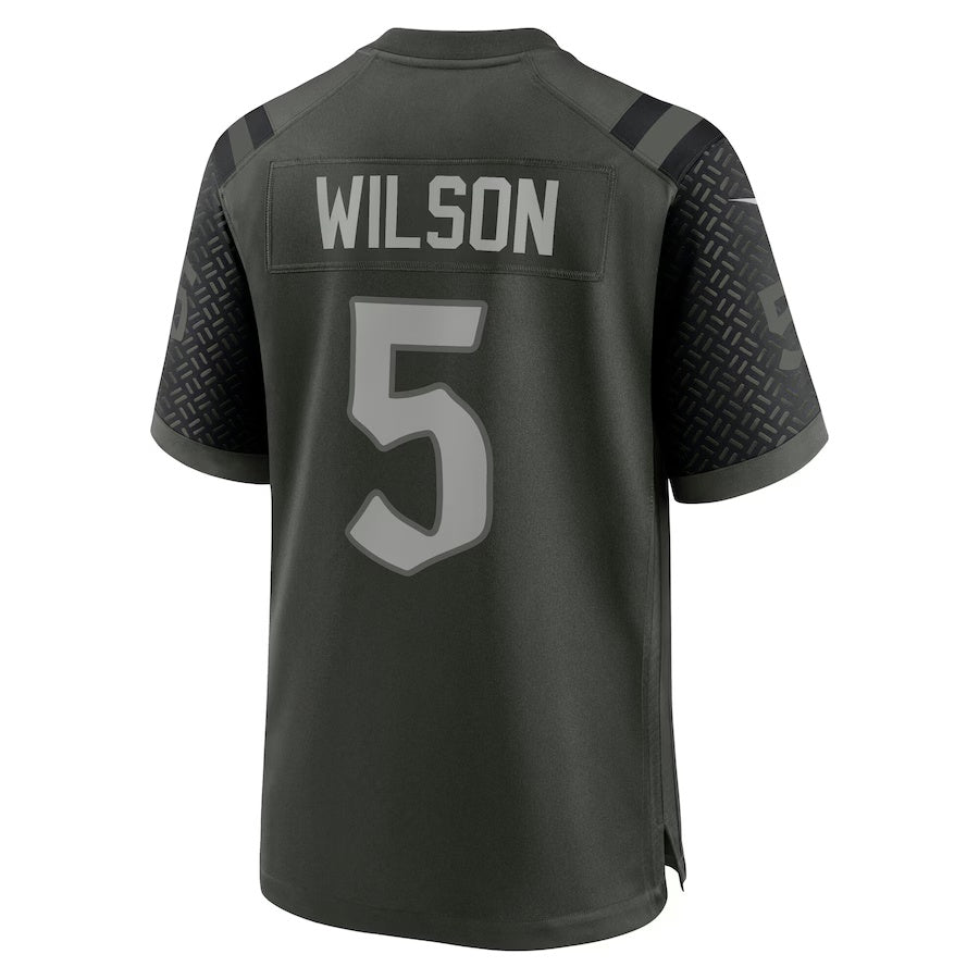 NY.Jets #5 Garrett Wilson 2025 Rivalries Collection Game Jersey - Gotham Green Stitched American Football Jerseys - Main View