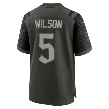 NY.Jets #5 Garrett Wilson 2025 Rivalries Collection Game Jersey - Gotham Green Stitched American Football Jerseys - Main View