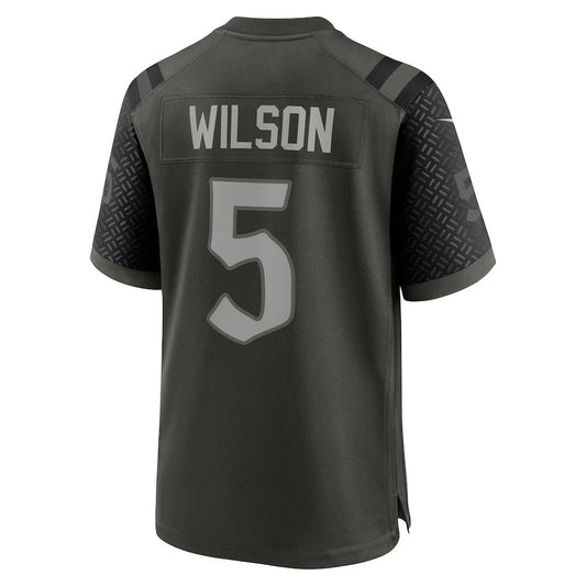 NY.Jets #5 Garrett Wilson 2025 Rivalries Collection Game Jersey - Gotham Green Stitched American Football Jerseys - Main View