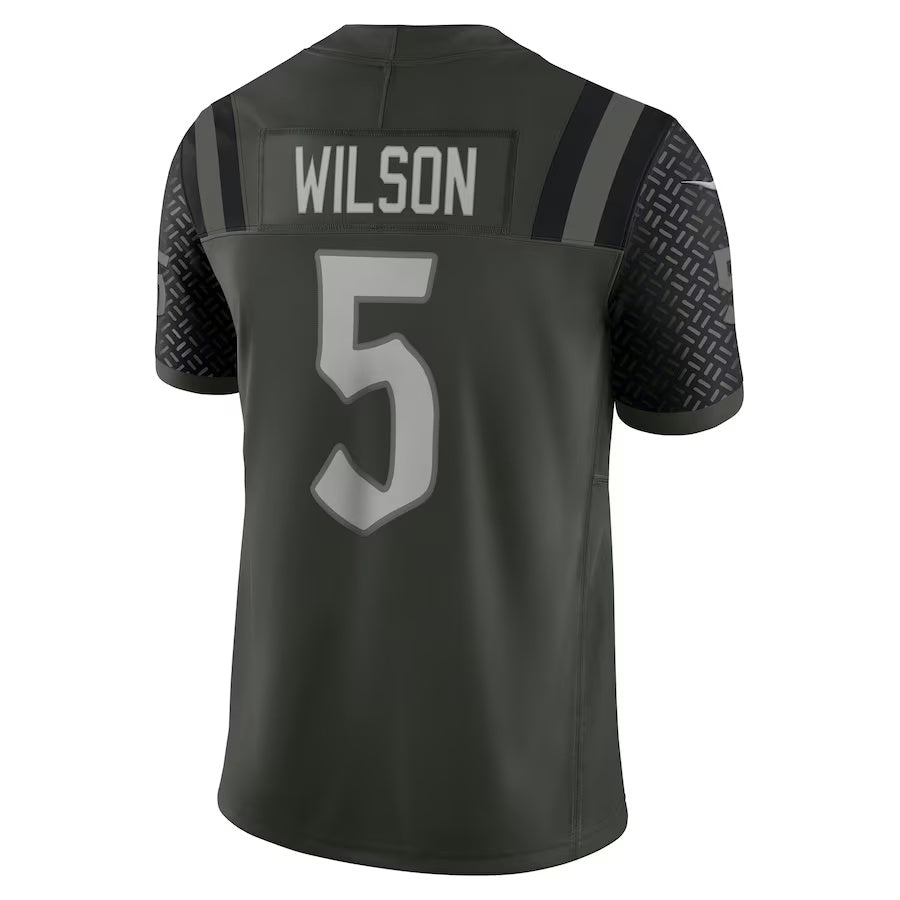 NY.Jets #5 Garrett Wilson 2025 Rivalries Collection Limited Jersey - Gotham Green Stitched American Football Jerseys - Main View