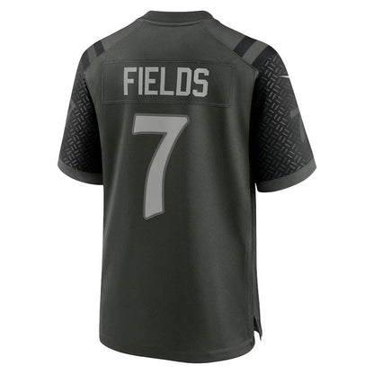 NY.Jets #7 Justin Fields 2025 Rivalries Collection Game Jersey - Gotham Green Stitched American Football Jerseys - Main View