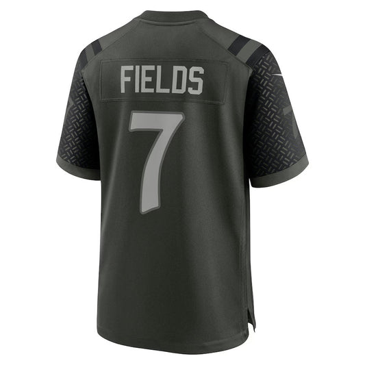 NY.Jets #7 Justin Fields 2025 Rivalries Collection Game Jersey - Gotham Green Stitched American Football Jerseys - Main View
