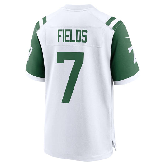 NY.Jets #7 Justin Fields White Alternate The Classic Game Stitched American Football Jerseys - Main View