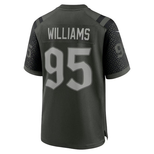 NY.Jets #95 Quinnen Williams 2025 Rivalries Collection Game Jersey - Gotham Green Stitched American Football Jerseys - Main View