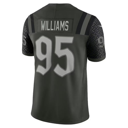 NY.Jets #95 Quinnen Williams 2025 Rivalries Collection Limited Jersey - Gotham Green Stitched American Football Jerseys - Main View