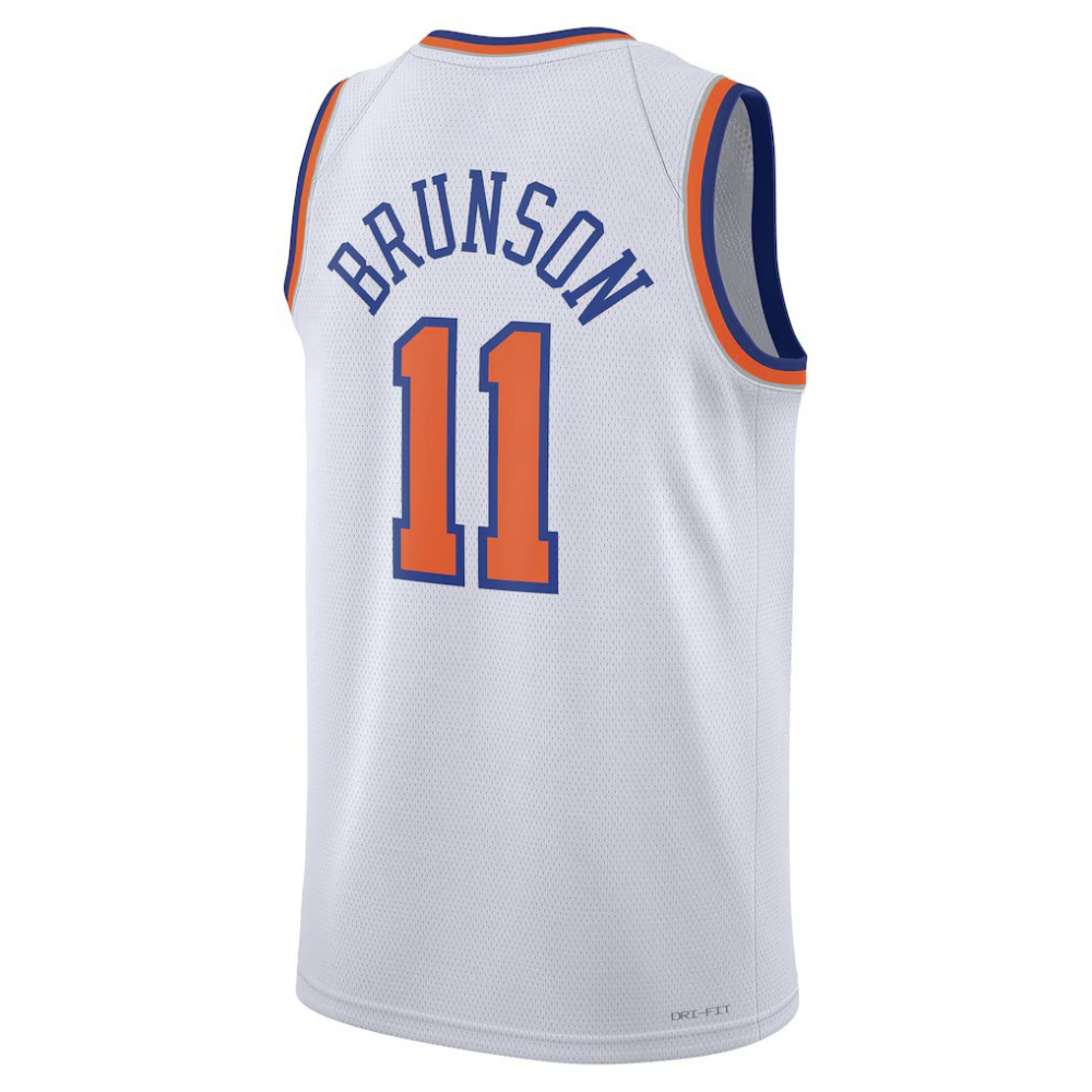 NY.Knicks #11 Jalen Brunson Unisex Swingman Jersey - Association Edition - White - Main View