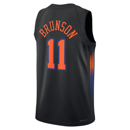 NY.Knicks #11 Jalen Brunson Unisex Swingman Jersey - Statement Edition - Black - Main View