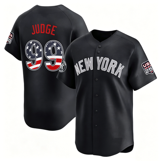 New York Yankees #99 Aaron Judge Navy USA 250 Fourth of July Limited Baseball Stitched Jersey - Main View