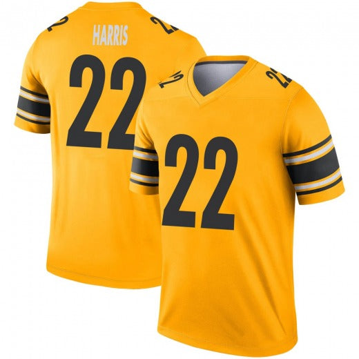 P.Steelers #22 Najee Harris Gold American Embroidery Jerseys Football Jerseys - Main View