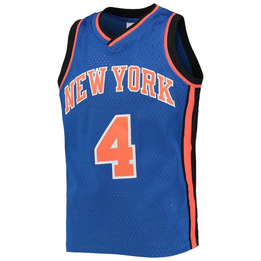 NY.Knicks #4 Nate Robinson Mitchell & Ness  2005-06 Hardwood Classics Swingman Jersey  Blue Stitched American Basketball Jersey - Main View