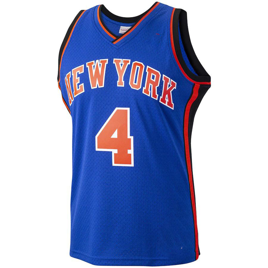 NY.Knicks #4 Nate Robinson Mitchell & Ness 2005-06 Hardwood Classics Swingman Player Jersey Blue Stitched American Basketball Jersey - Main View