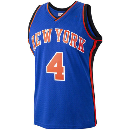 NY.Knicks #4 Nate Robinson Mitchell & Ness 2005-06 Hardwood Classics Swingman Player Jersey Blue Stitched American Basketball Jersey - Main View