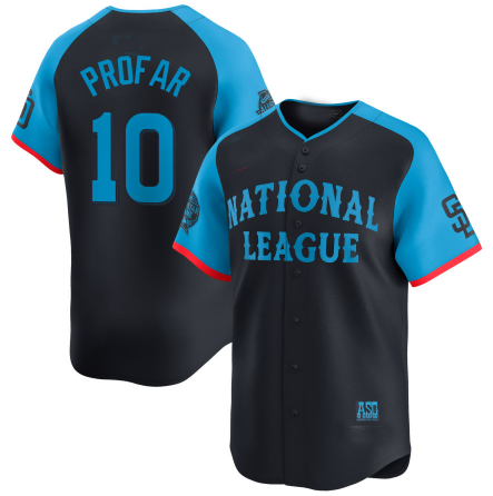 National League #10 Jurickson Profar Navy 2024 All-Star Game Limited Player Baseball Jerseys - Main View