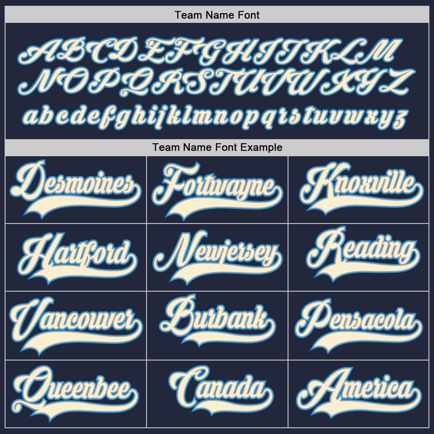 Custom Navy Cream-Blue Hockey Jersey view 4
