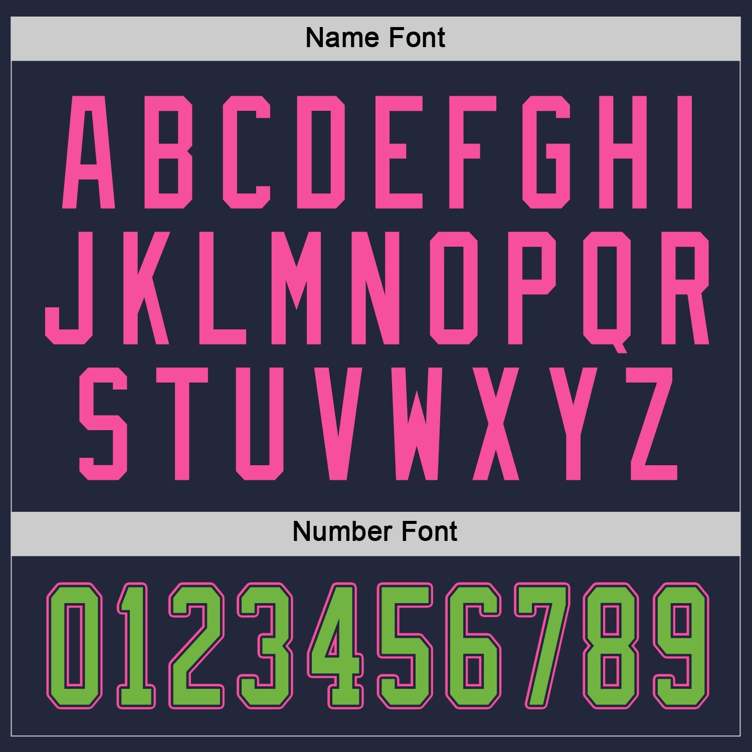 Custom Navy Neon Green-Pink Hockey Jersey view 3