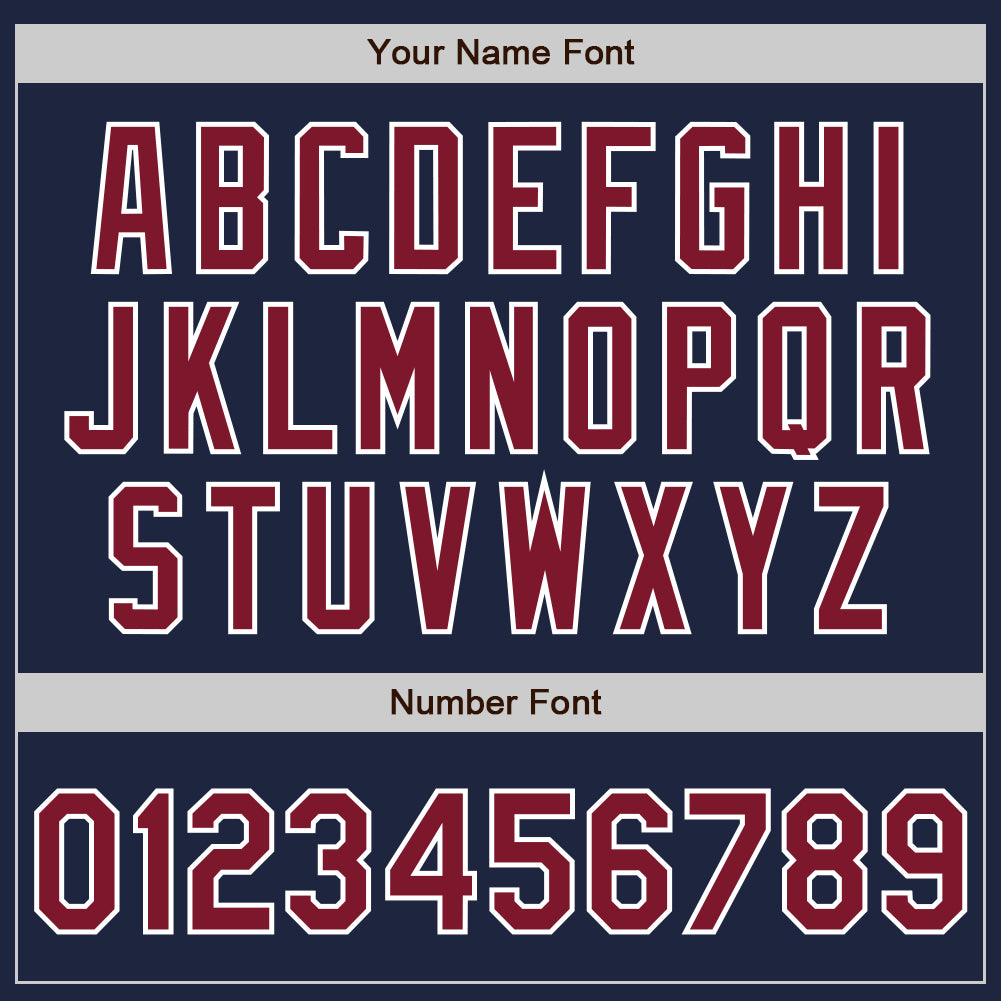 Custom Navy Crimson-White Authentic Baseball Jersey view 5