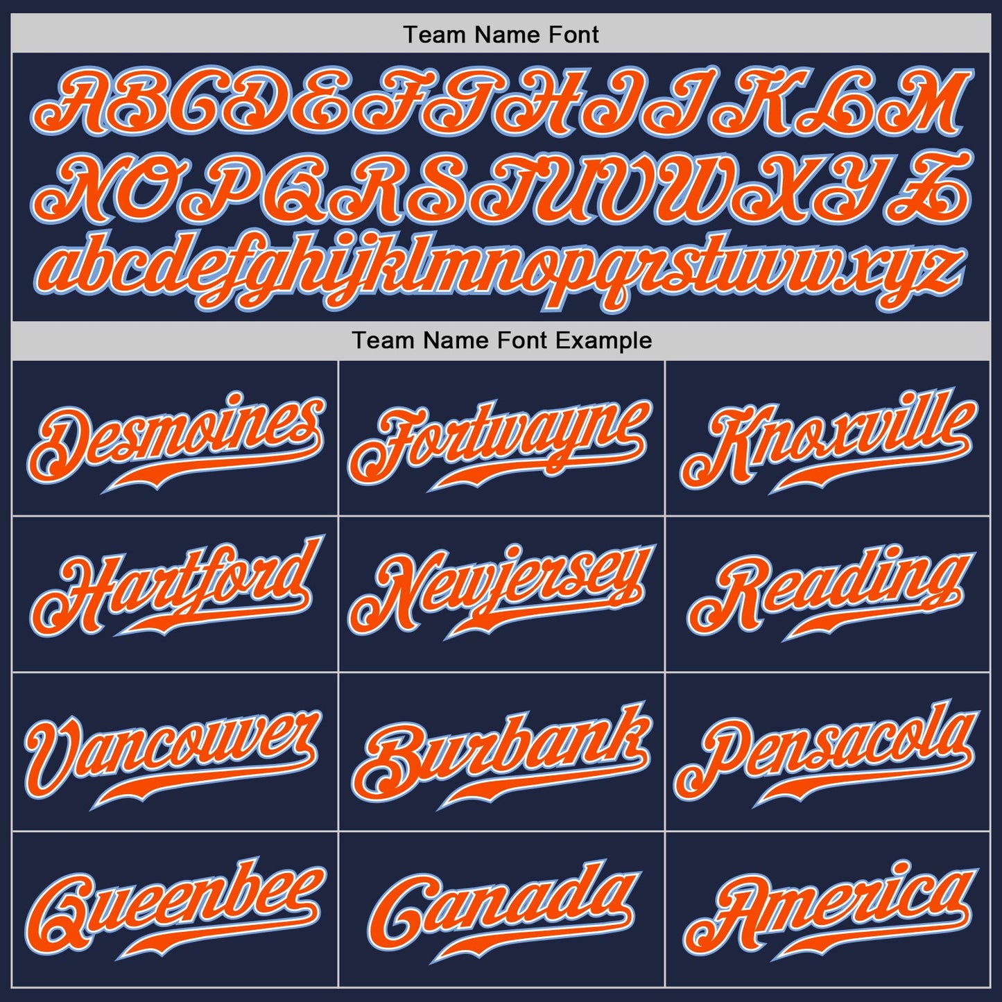 Custom Navy Powder Blue-Orange Authentic Baseball Jersey view 4
