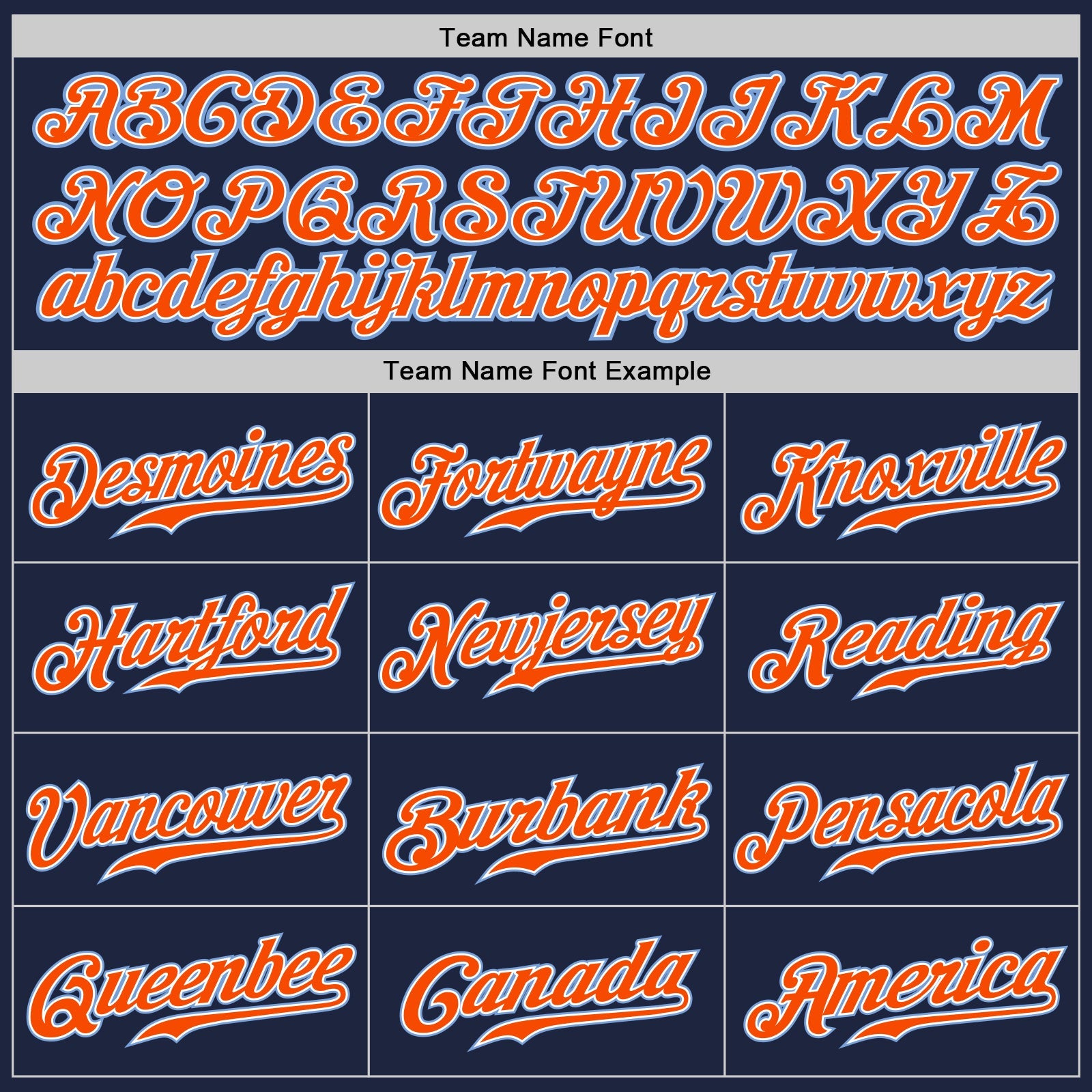 Custom Navy Powder Blue-Orange Authentic Baseball Jersey view 4