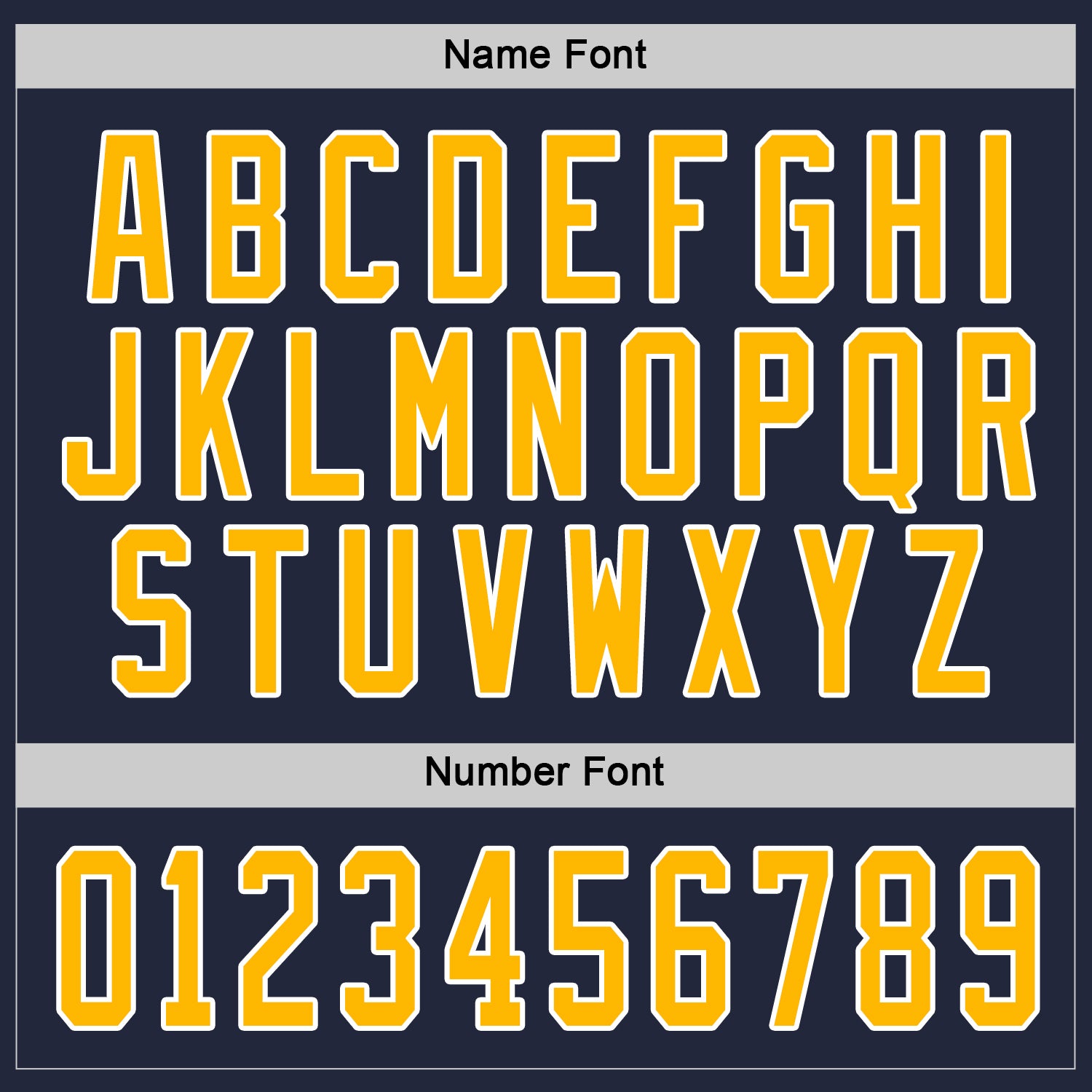 Custom Navy Gold-White Hockey Jersey view 4