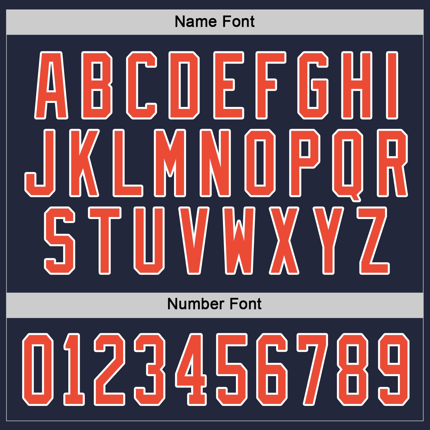 Custom Navy Orange-White Hockey Jersey view 4