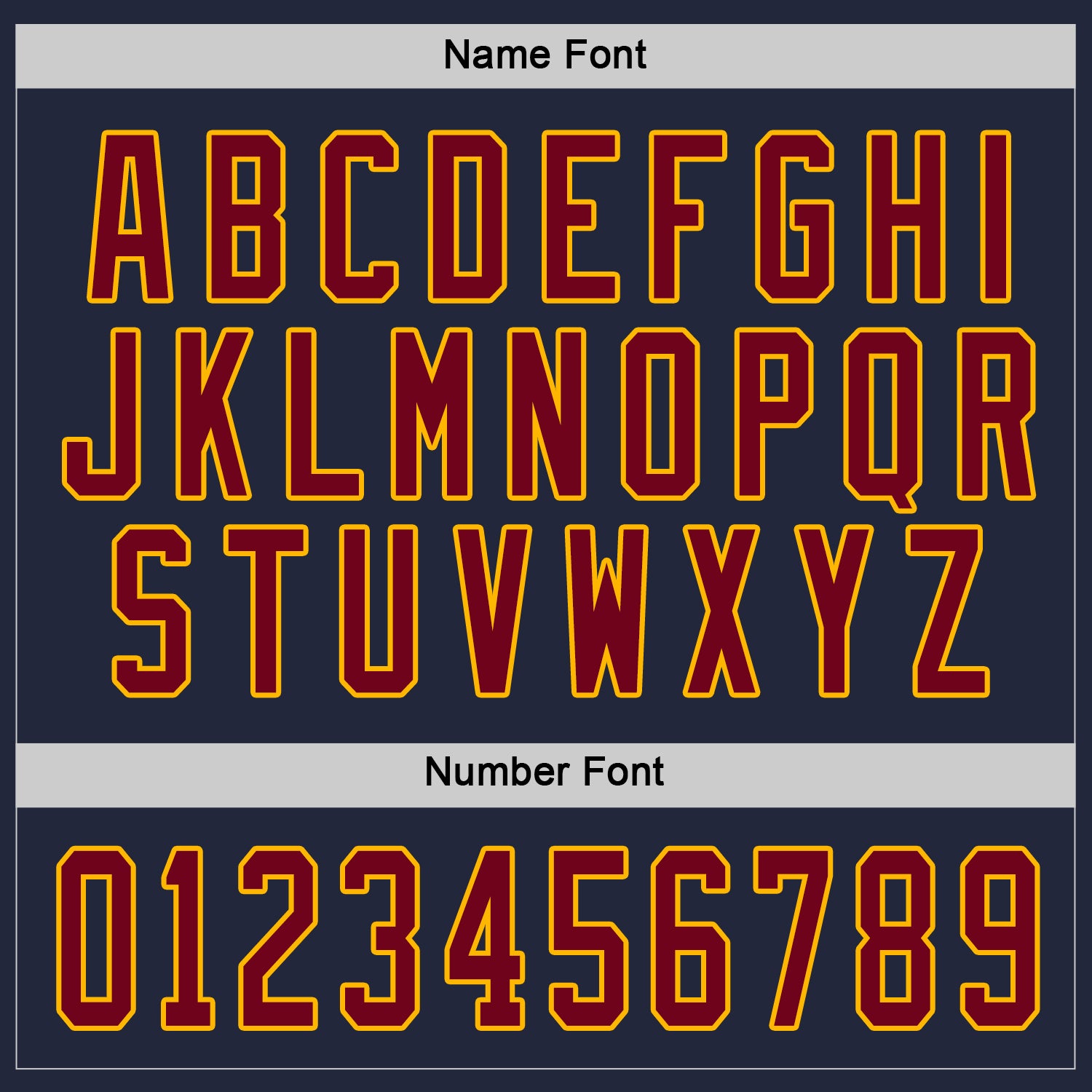 Custom Navy Maroon-Gold Hockey Jersey view 4