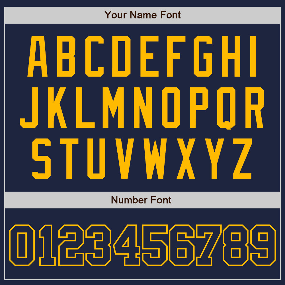 Custom Navy Navy-Gold Authentic Baseball Jersey view 5