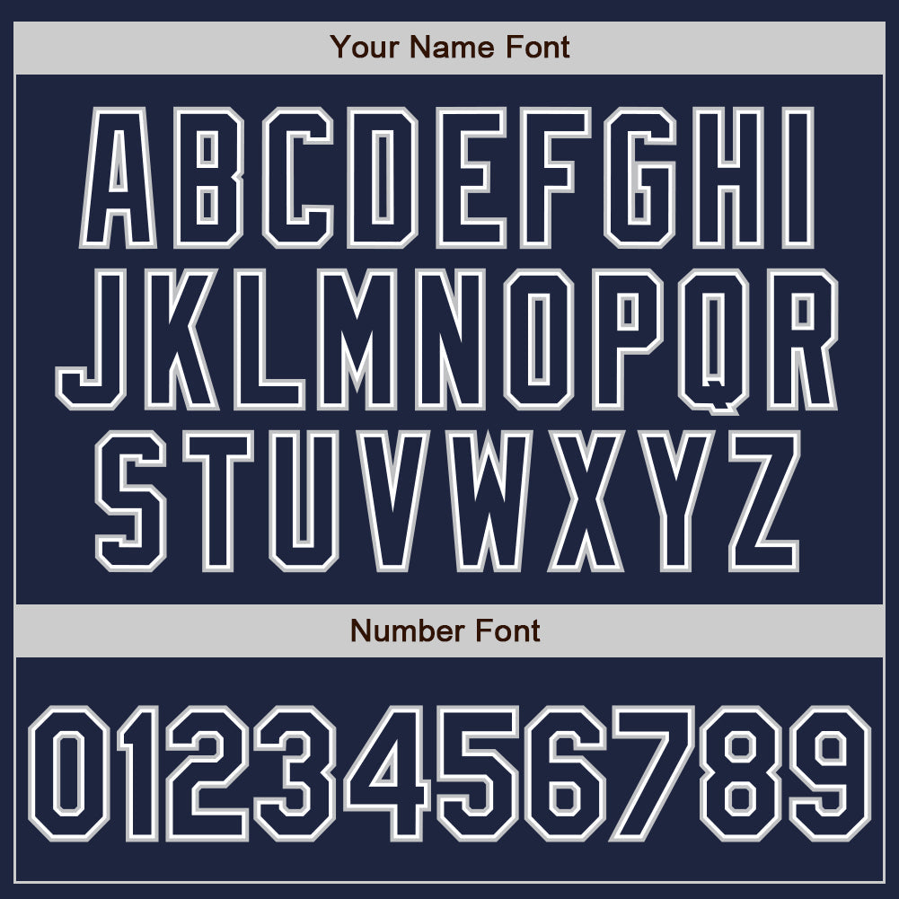 Custom Navy Navy-Gray Authentic Baseball Jersey view 5