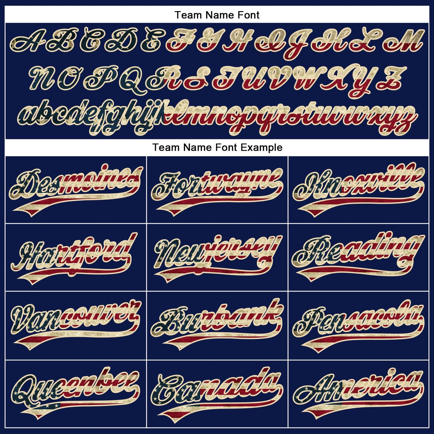 Custom Navy Red Pinstripe Vintage USA Flag-City Cream Authentic Baseball Jersey view 4