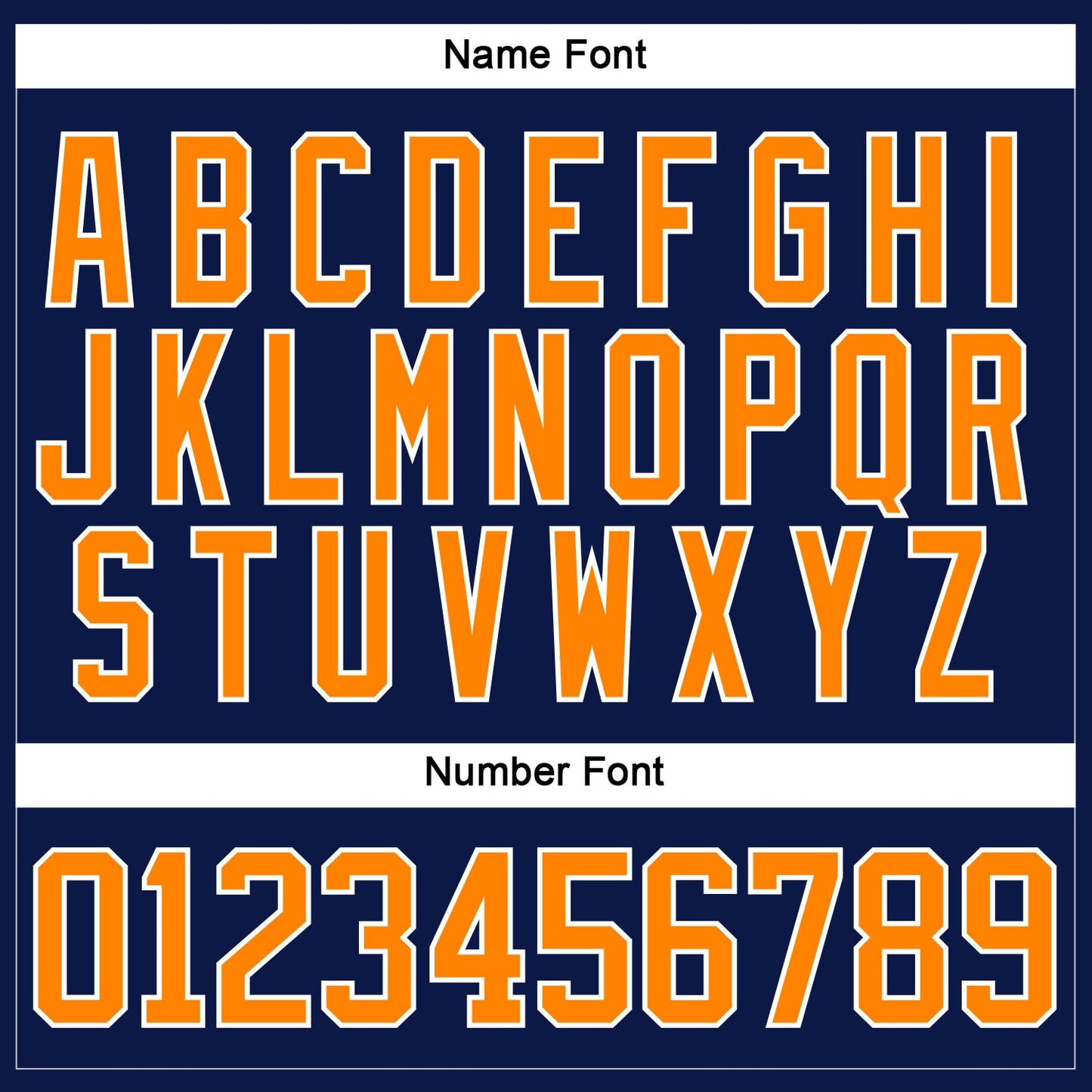 Custom Navy Bay Orange-White Hockey Lace Neck Jersey view 4