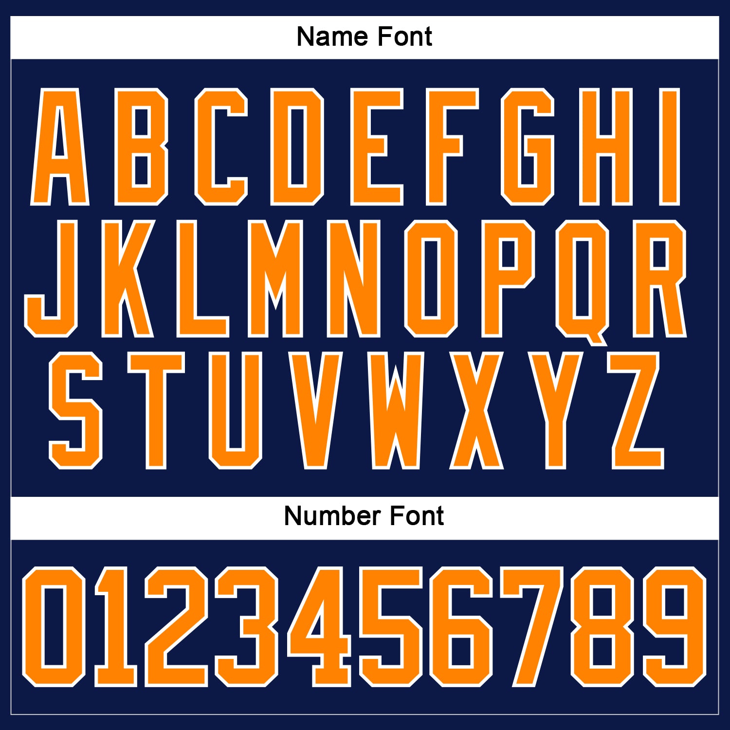 Custom Navy Bay Orange-White Hockey Lace Neck Jersey view 4